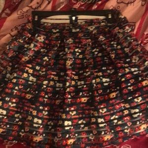 Floral ruffles skirt